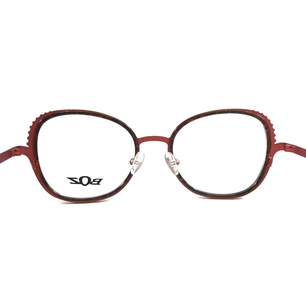 J. F. Rey Eyeglasses Frames JF2876 0060 Black Orange Brown Cat Eye 49-22-144
